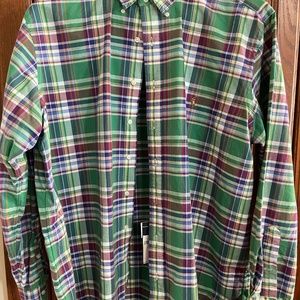 Men's Plaid Long-Sleeved Button-down